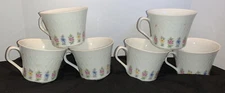 Vintage Mitterteich Bavaria 3” Cups Set Of 6  Pastel Floral Flowers tea coffee