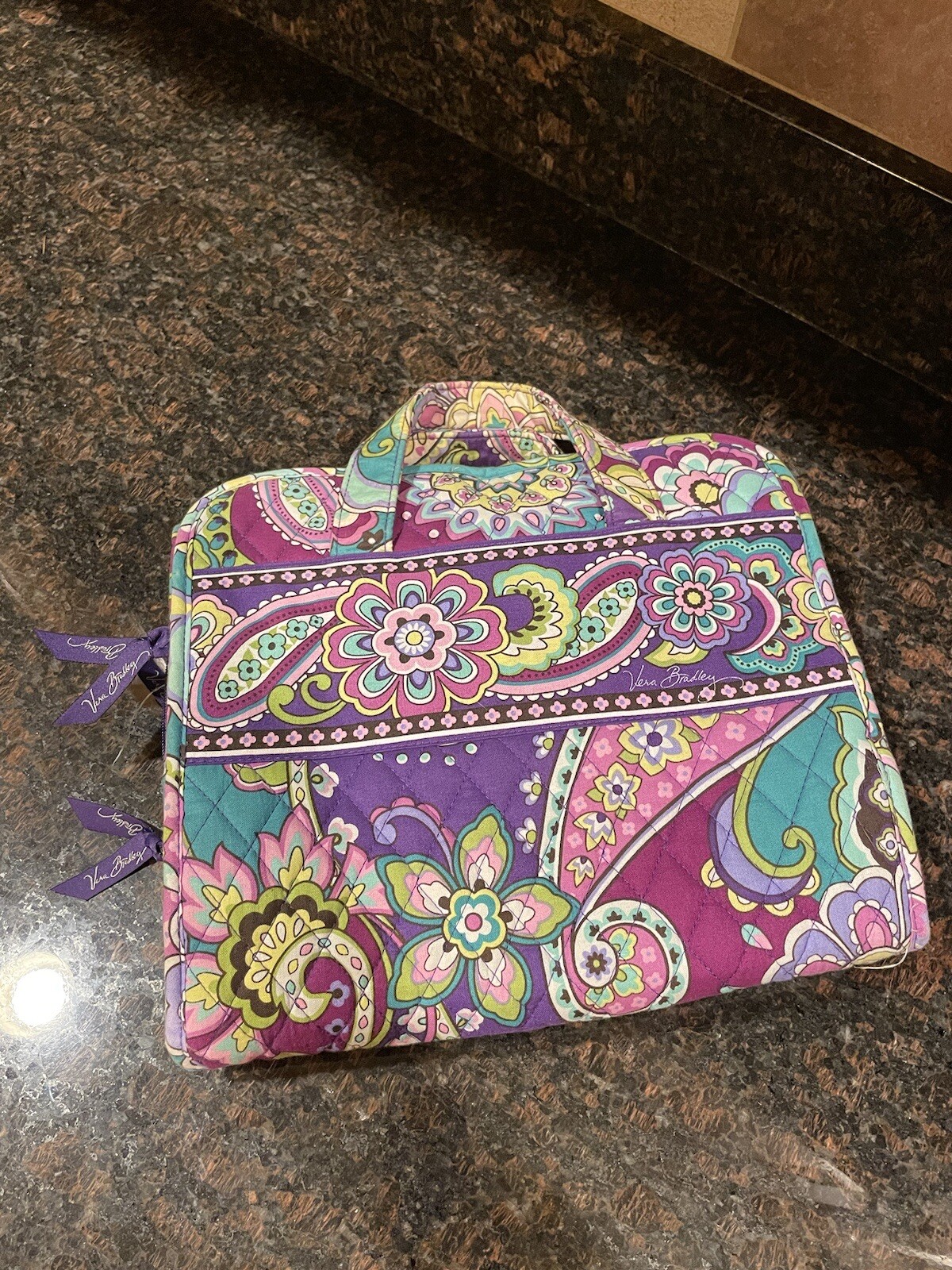 Vera Bradley Hanging Organizer Travel Cosmetic Bag Pu… Gem