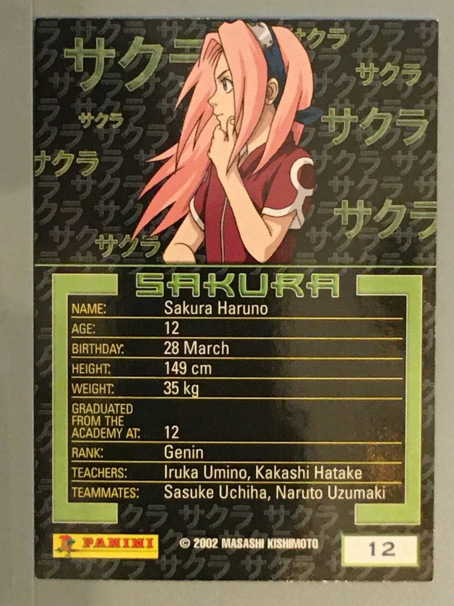 2002 Panini Naruto Ninja RANKS SASUKE Card #SD3