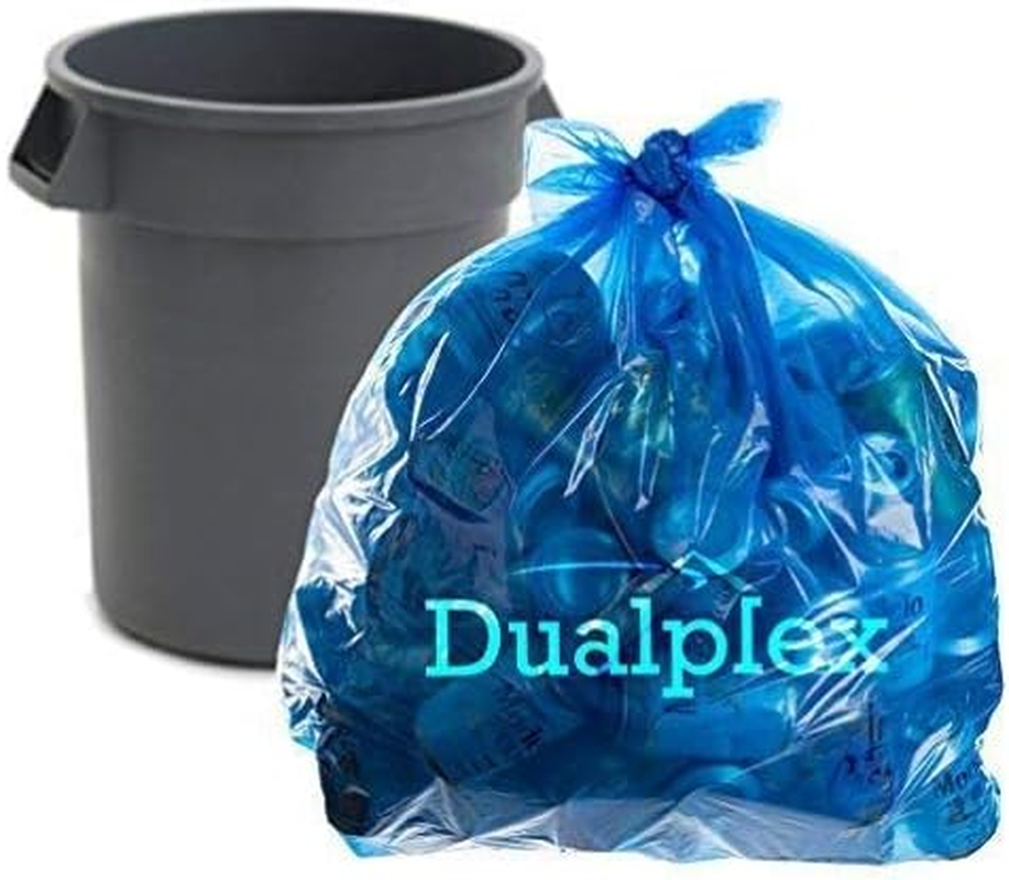 Blue Trash Bags 33 Gallon | Recycling Garbage Bag 33 Gal | 100/Case 33