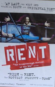 Rent The Musical 1998 Original West End Live Playbill Large Bus Shelter Poster