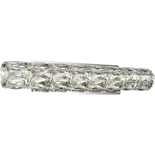 Elegant Lighting Valetta 24.4" Royal Cut Crystal LED Vanity Light in Chrome - Picture 1 of 6