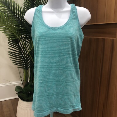 Saucony women medium blue-green? athletic racer back tank top