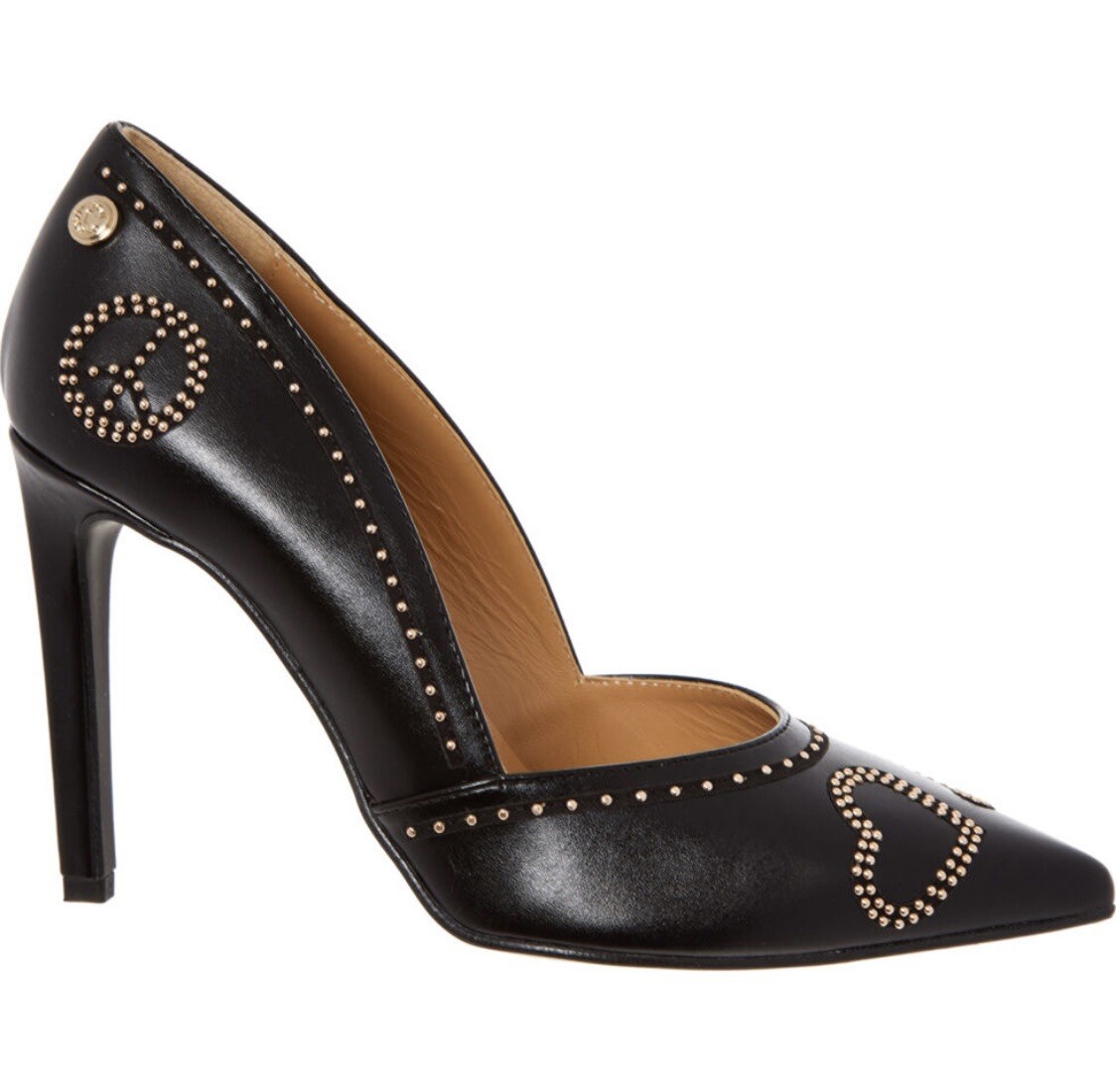 Love Moschino Black Studded High Heels Size UK EU 39 Women's