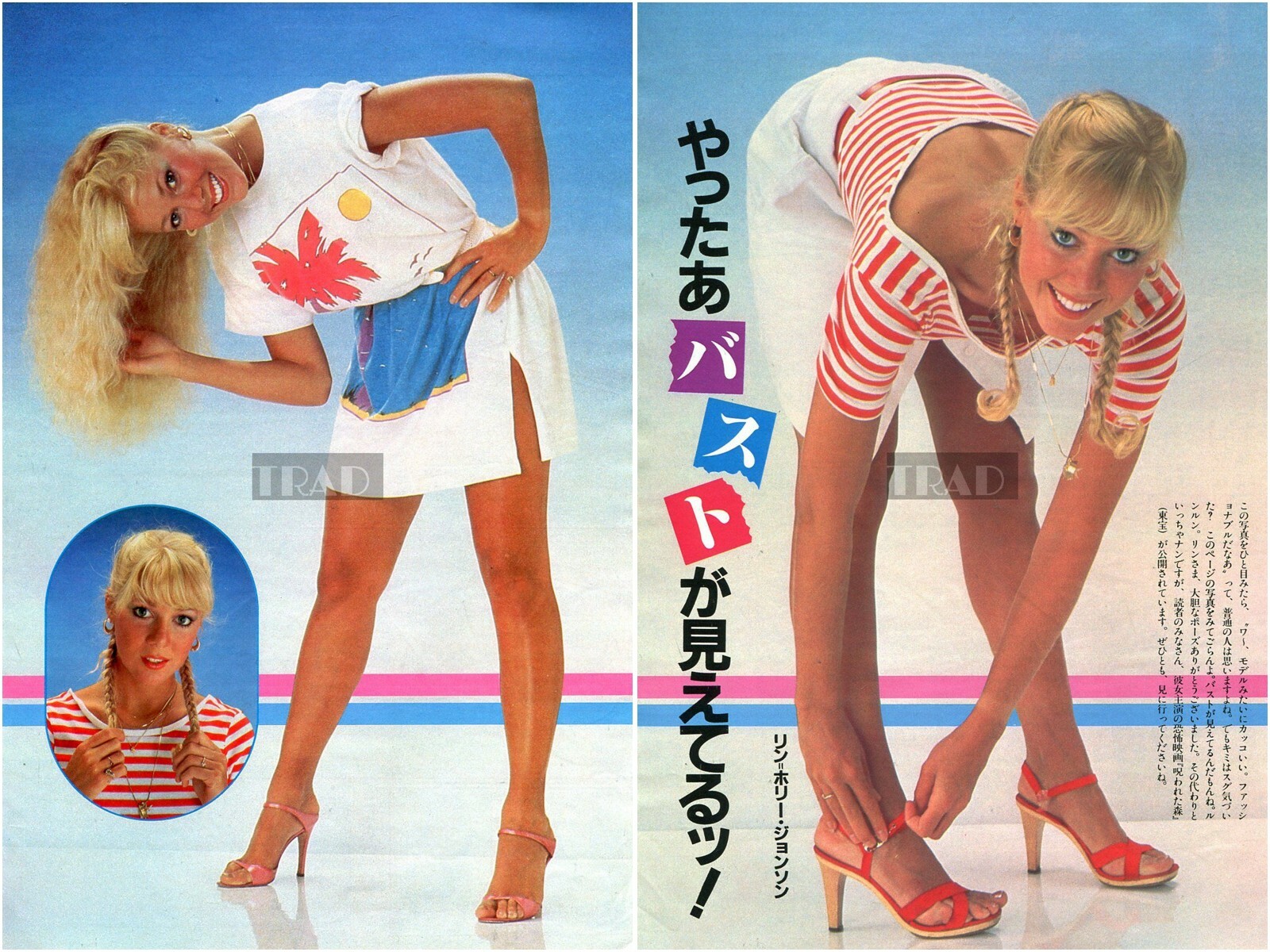 Lynn Holly Johnson Leggy 19 Japan Picture Clippings 2 Sheets Uc P Ebay