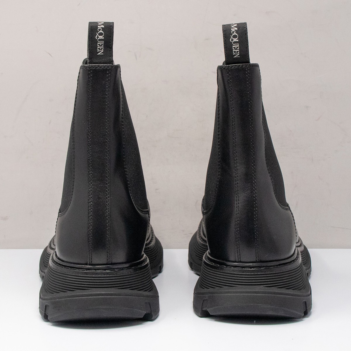 Alexander McQueen Hybrid Mirror Toe Black Chelsea Boots