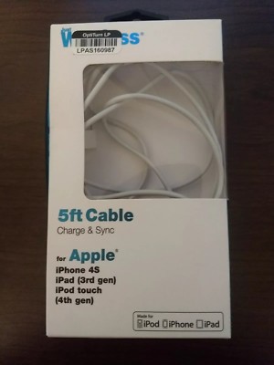 Just Wireless Apple 30-Pin Cable 5ft - White