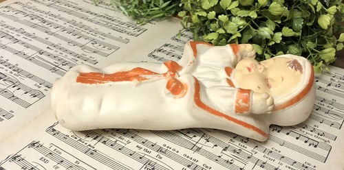 Vintage 1960's Sleeping Baby Doll Squeak Toy Plastic Antique Squeaker Toy 1962 - Picture 6 of 15