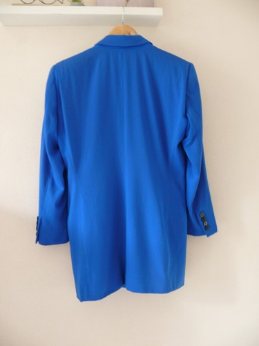 Rare Escada Margaretha Ley (made in West Germany) Wool Skirt Suit - Blue - sz 38 - Picture 8 of 17