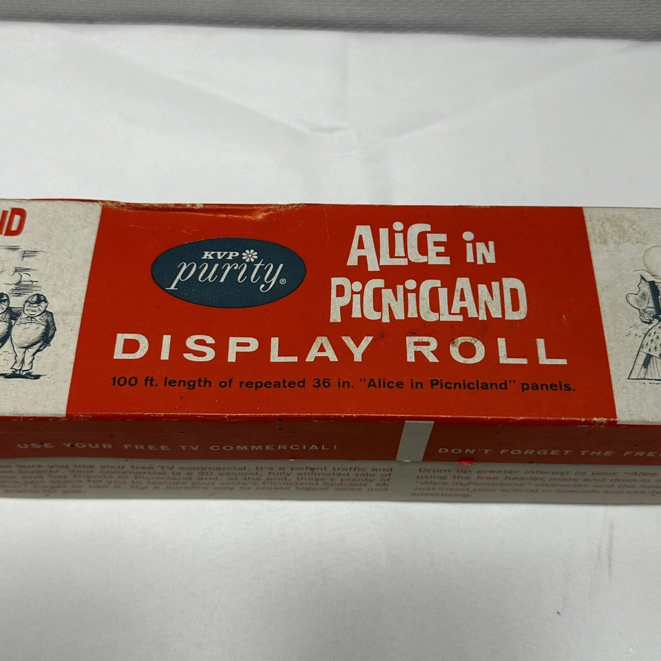 Rollo de exhibición de póster de Alicia en el país de las maravillas de colección de 100 pies de largo nuevo en caja nuevo en caja Foto 3 de 4