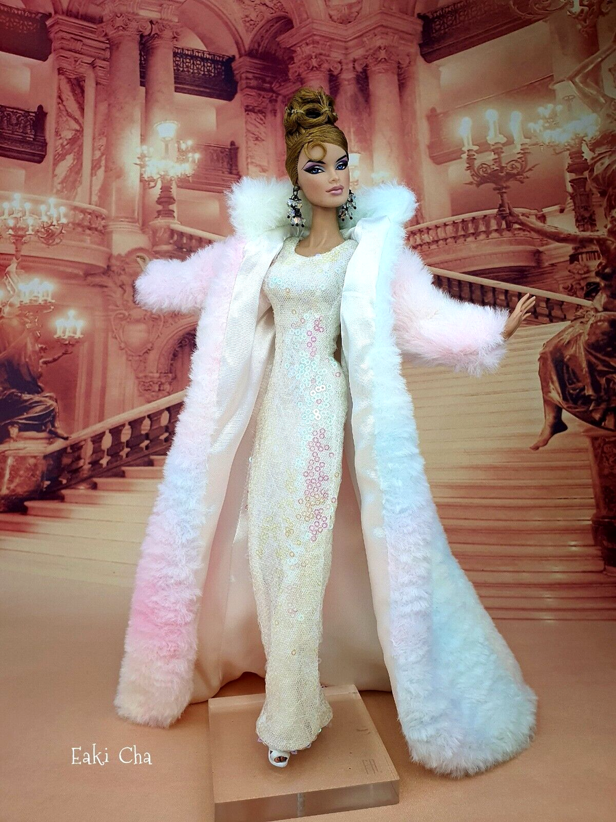 Unicorn Rainbow Fur Coat Overcoat Dress Outfit Gown Silkstone Fashion  Royalty FR | eBay