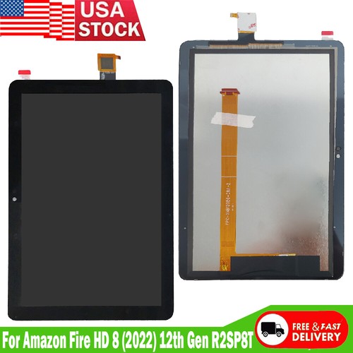 For Amazon Fire 2022 HD 8 12th Gen R2SP8T LCD+Touch Screen Digitizer Panel Glass