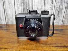 Vintage Ansco Ready Flash 620 Film Camera Black  Silver Made in USA