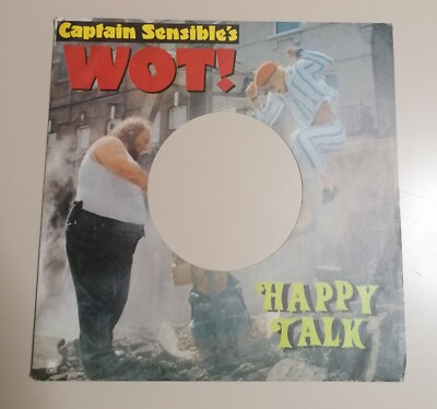 CAPTAIN SENSIBLE'S  7'' 45 WOT HAPPY TALK HOLE COVER FORATA JUKE BOX 