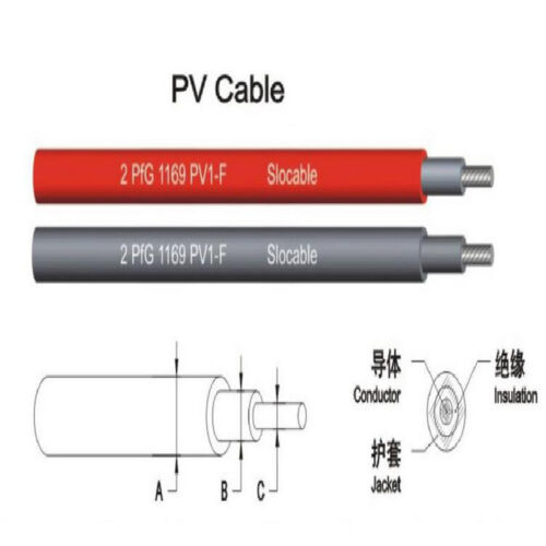 1 Pair Black + Red Solar Panel Extension Cable Wire PV Connector 10 12 14 AWG - Picture 3 of 5
