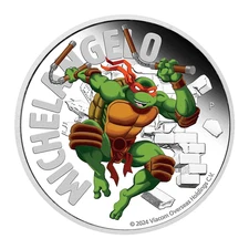 1 oz Teenage Mutant Ninja Turtles Michelangelo Silver Coin Brand New