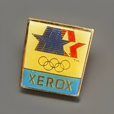 Vintage RARE Xerox 1980 Olympic Committee Pin LA 1984 Olympics OLY COM