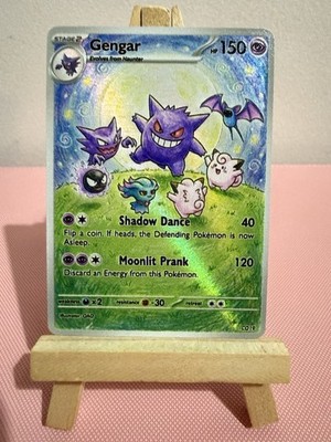 Gengar Nachtkreis Pokemon Karte VITRINENKARTE mit Gastly Misdreavus Zubat etc