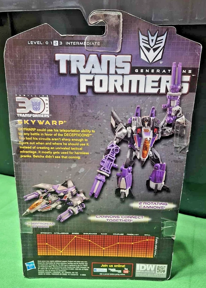 Transformers Generations Skywarp Decepticon con cómic Hasbro 2013 Foto 3 de 3