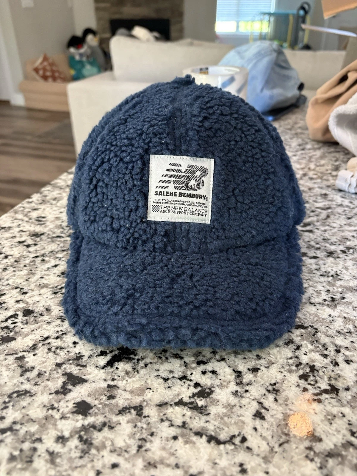 New Balance x Salehe Bembury Smokey Yurt Fleece Cap Sherpa Blue Deadstock Hat