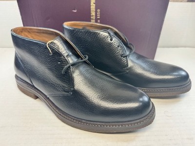Johnston & Murphy Calder Chukka Boot, Black Tumbled Full Grain, 10.5 M