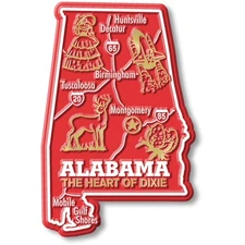 Alabama Giant State Magnet by Classic Magnets, 2.5" x 3.8"