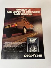 Original 1985 Fiat Regata 85S Goodyear Magazine Advert Poster Cutting Retro