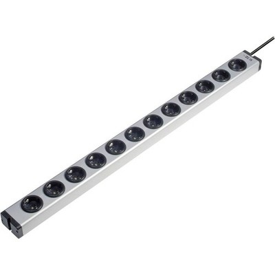 Ehmann 0600x00122031 Steckdosenleiste 12fach Aluminium Schutzkontakt 1 St.
