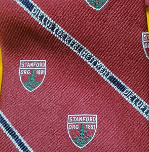 1980s 1990s VINTAGE ~ STANFORD UNIVERSITY 1891 ~ LOGO ~ MENS TIE ~ 57"