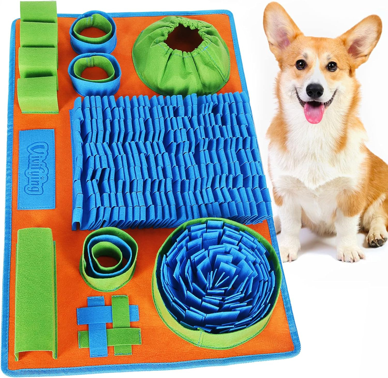 Snuffle Mat for Dogs, Interactive Dog Puzzle Toy for Boredom and Mental Stimulat