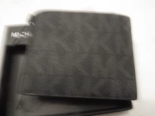 NWT Michael Kors Black color MK Logo Jet Set Men’s Slim Billfold Wallet