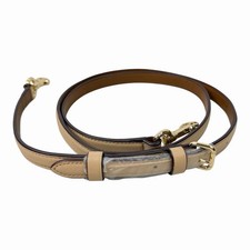 Coach Cream Tan Replacement Strap Crossbody Leather Logo Buckle Gold Hardware