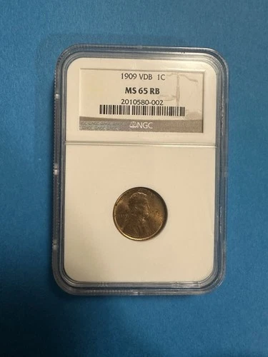 1909 VDB MS65 RB LINCOLN 1C NGC