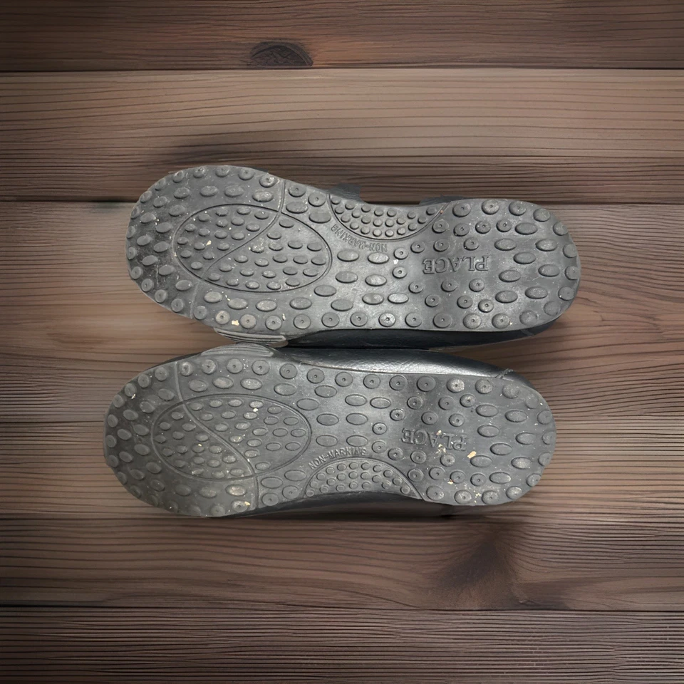 Place Boys Youth size 5M Black Faux Leather Cushion Slip On Comfort Loafers - Image 3 of 4