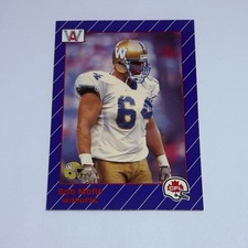 1991 All World CFL - Bob Molle #62 Winnipeg Blue Bombers Football Card Tc4