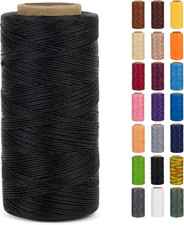 0.8Mm Waxed Thread for Leather Sewing, 284 Yards, 150D Flat Wax String, Waxed Co