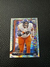 2025 Topps Chrome Zach Allen #95 Football Leather Refractor Broncos