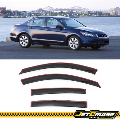 Fits 08-12 Honda Accord Sedan Window Visors In Channel Rain Sun Guard Deflector