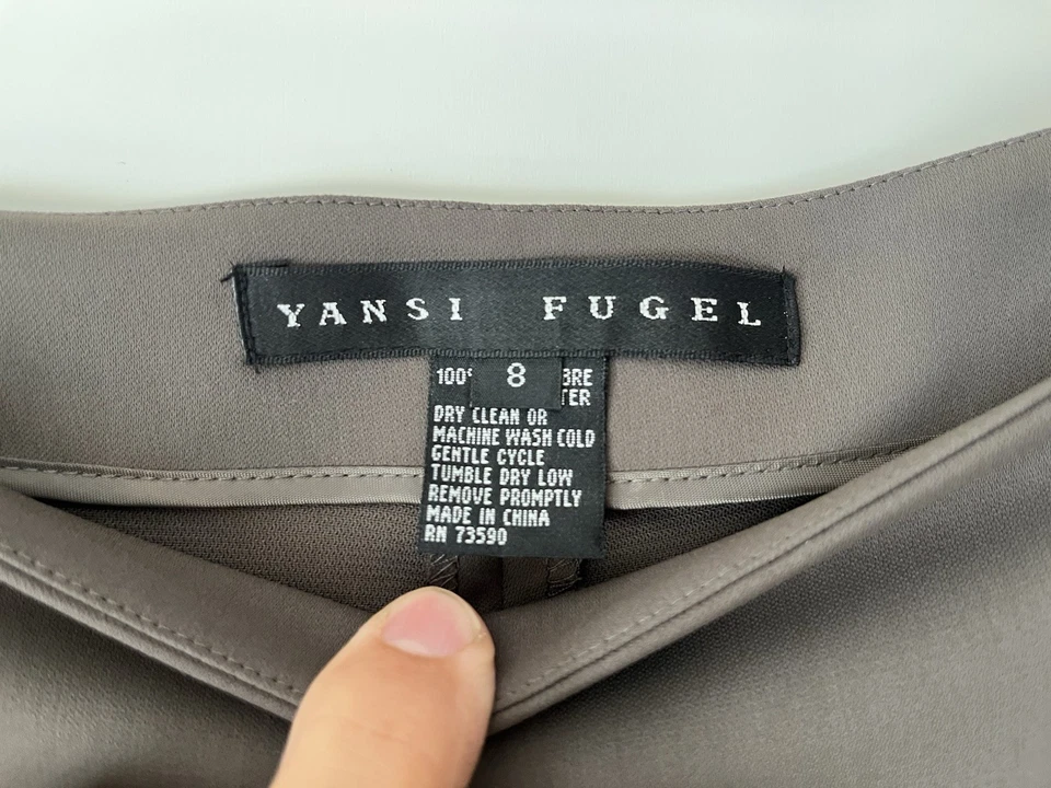 Pantalones de vestir de pierna recta Yansi Fugel de colección - Para mujer 8 - Taupe/Marrón Foto 2 de 4