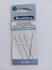 Beadalon - Big Eye Beading Needle - 5.7 cm 2.25 in. - 4 pcs- NEW