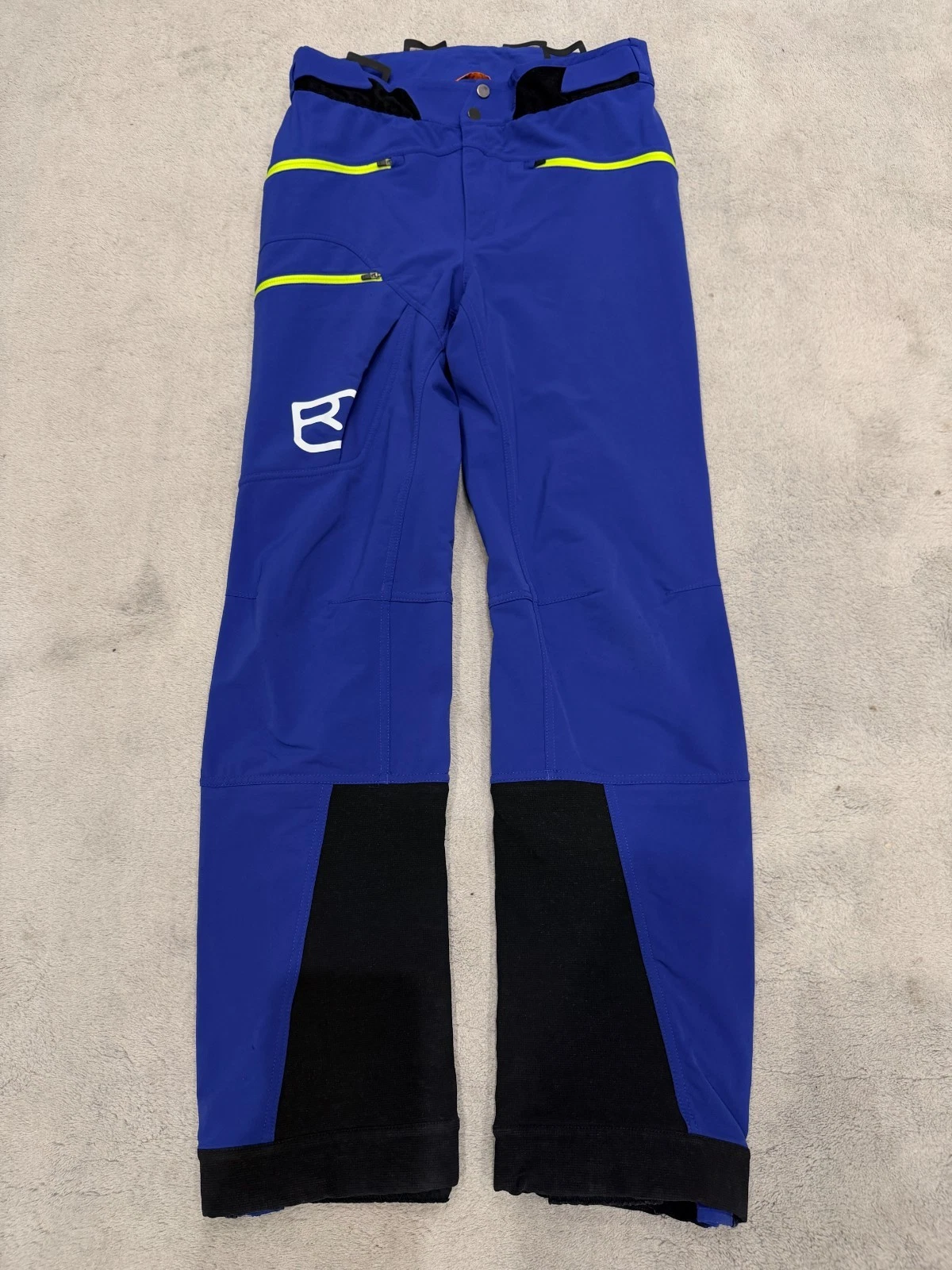Men's Ortovox Merino Naturetec Softshell Pants Schoeller Ski Touring Blue Small