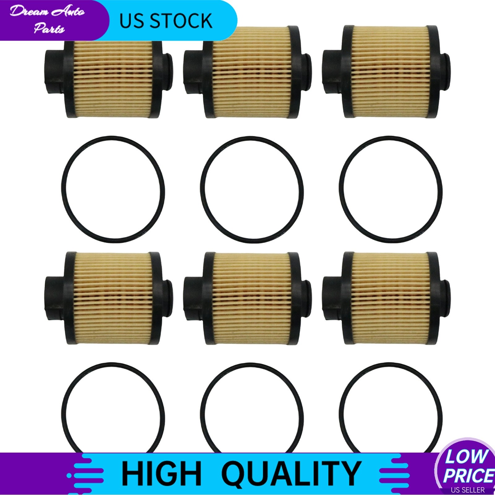 6 Piece Set Oil Filters Replacement For Lamborghini Gallardo 2004-2008