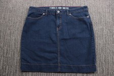 Dickies Y2K VTG Denim Mini Skirt Women's 14(36x19) Dark Wash Rodeo Western