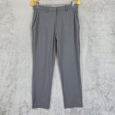 Uniqlo Chino Pants Mens Small Gray Microfiber Slim Stretch Tapered Casual Office