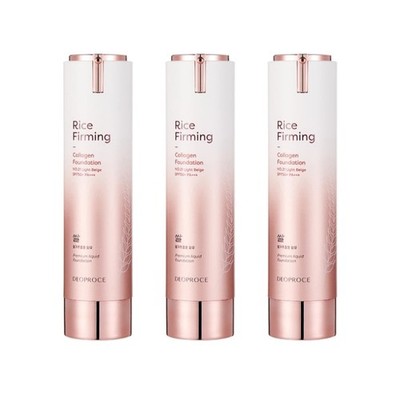 Deoproce Rice Firming Collagen Foundation No.21 Light Beige SPF50+ PA+++ 50g*3