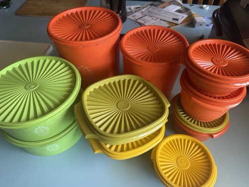 Vintage Lot Of Tupperware - 10 Containers w/ Lids