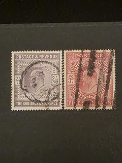 1911 Great Britain Stamps Scott #'s 139 140 Used VF XF Margins Cat Val $370