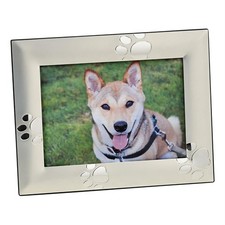 Creative Gifts Puppy Paw Print Picture Frame, 5"x7", Silver