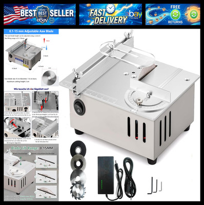 Mini Table Saw, 96W Portable Precision Craft Table Saw，1/2'' Adjustable Cut Depth