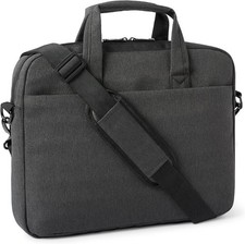 15.6-Inch Laptop Bag for Women and Men, Black Computer and Tablet Messenger Bag